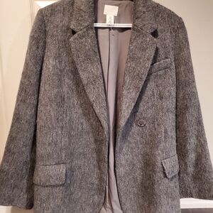 H&M Gray Wool-Blend Blazer